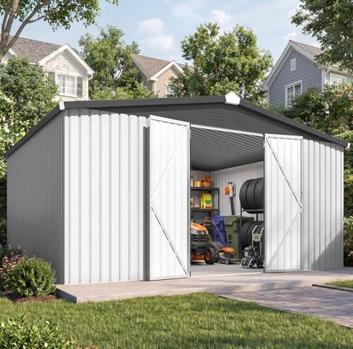 12' x 14' Waterproof Metal Outdoor Storage Shed