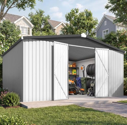 12' x 14' Waterproof Metal Outdoor Storage Shed