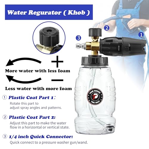 Pressure Washer Foam Cannon with Dual Connector