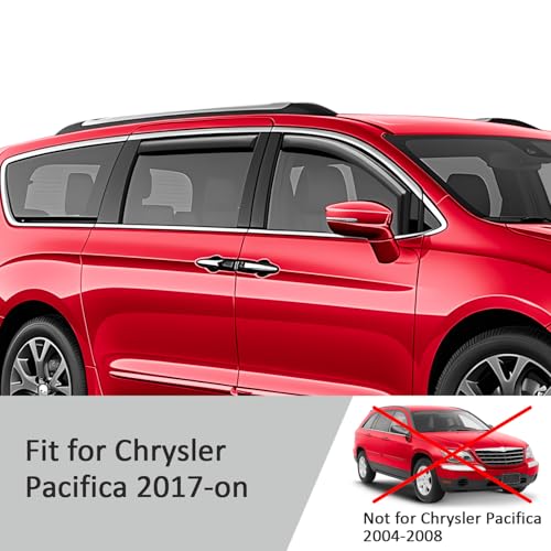 in Channel Extra Durable Rain Guards for Chrysler Pacifica 2017