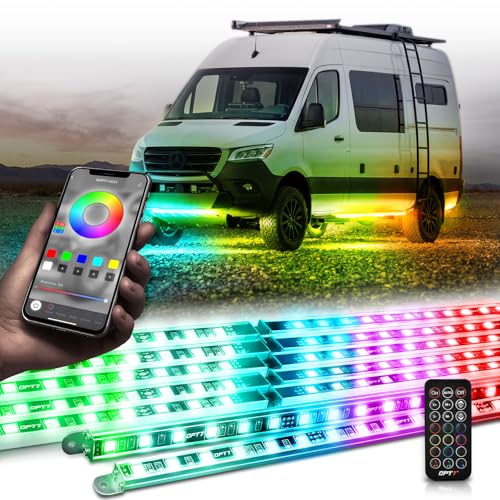 Aura DreamColor Underglow Chasing Lights for RV with APP & Remote (6 Count)