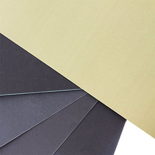 Premium 3-2/3" x 9" Wet or Dry Sandpaper, Grits 800, 1000, 1500, 2000, 3000 (5 Ea) - Automotive Car Color Sanding Polishing, Woodworking Wood Furniture Metal Finishing Hand Sand Block Sander (25 Count)