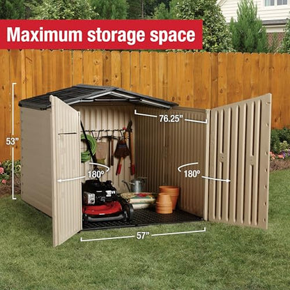 Slide Lid Resin Outdoor Storage Shed