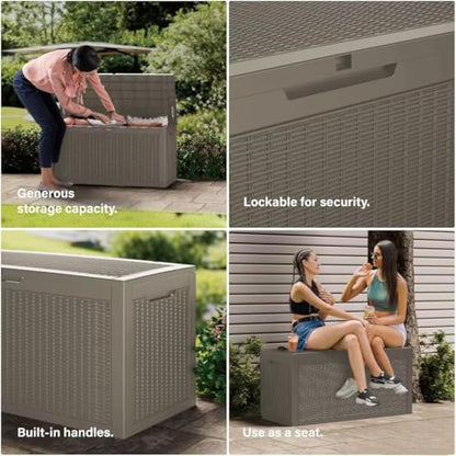 150 Gallon Outdoor Storage Box for Patio Furniture