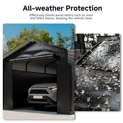 12x20 FT Heavy Duty Metal Carport with Removable Sidewalls