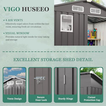 6x3.6FT Outdoor Storage Shed