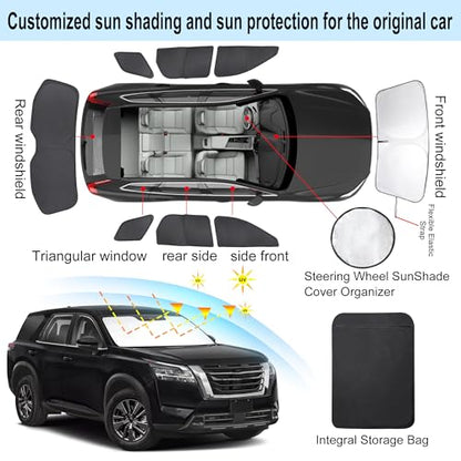 Window Shades for Nissan Pathfinder 2022 (8 Count)