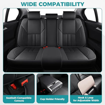 Universal Car Seat Covers for SUVs Sedans Trucks Black