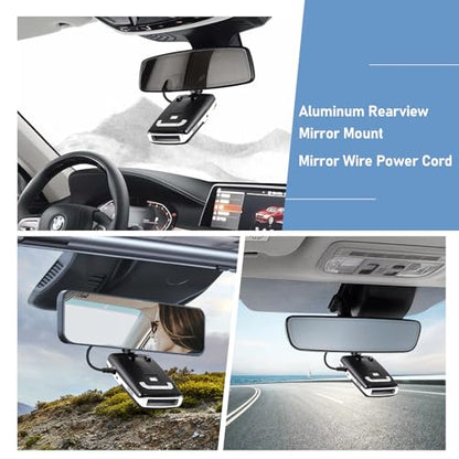 Radar Detector Mount+Rearview Mirror Hard Wire Power Cord kit 16"