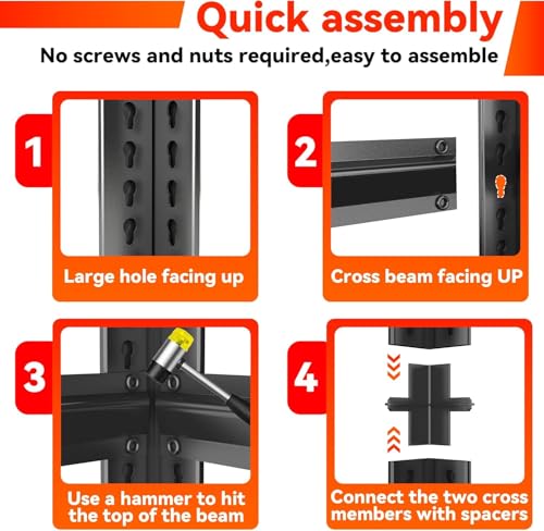 54" H Garage Shelving Heavy Duty Rack