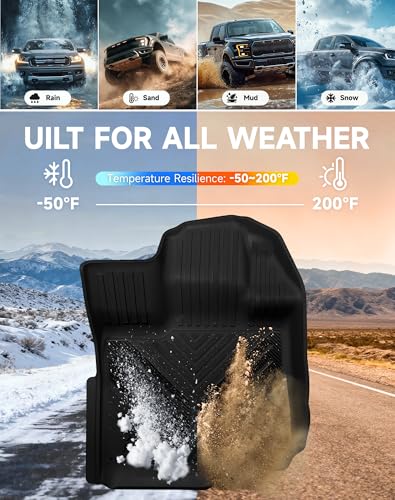 2 Piece Front TPE Floor Mats for Ford F