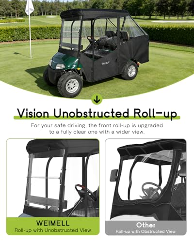 4 Passenger Golf Cart Enclosure for EZGO RXV Short Roof Rain Cover