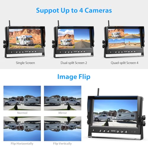 3 Magnetic Solar Wireless Backup Camera System (3 Count)