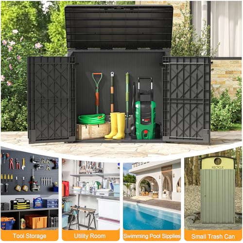Outdoor Storage Cabinet 37 Cu Ft with Lockable Doors