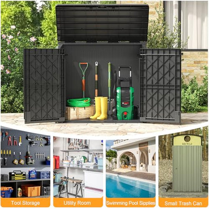 Outdoor Storage Cabinet 37 Cu Ft with Lockable Doors