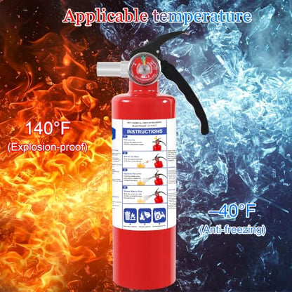 4 Pack ABC Dry Chemical Fire Extinguishers with Mount (4 Count)