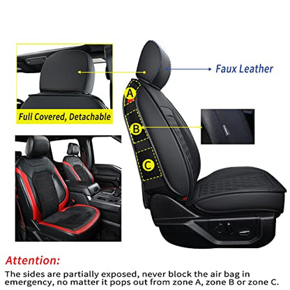 F150 Faux Leather Seat Covers Fit for 2015 (2 Count)