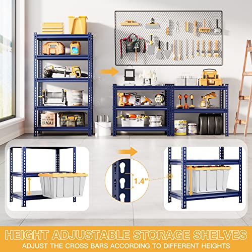 Garage Shelving 2000 LBS Storage Shelves Heavy Duty Metal Shelving Unit Shelf for Pantry Closet