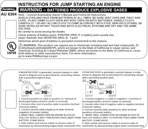 4 Gauge 20 Feet Jumper Cables (20 Foot)