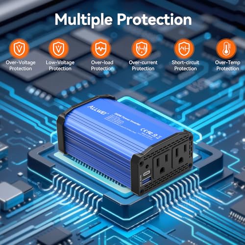 300W Car Power Inverter 12V DC to 110V AC Car Inverter
