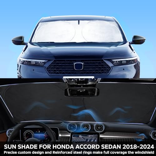 for Accord 2026 Windshield Sun Shade Sunshade Protector for Honda Accord 2021 2022 2023 2024 2025 Windshield Cover Sun Visor Foldable Window Heat Shield Reflector Blocks UV Ray Car Accessories
