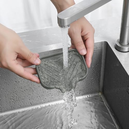 Silicone Soap Dish with Drain Spout