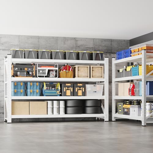 71" W Storage Shelves 5000lbs Garage Metal Shelving Heavy Duty Garage Shelves Adjustable Storage Shelves for Industrial