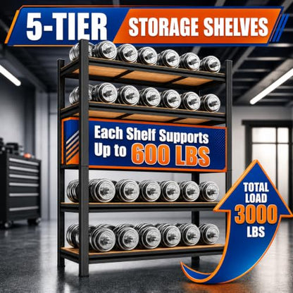 Garage Shelving Heavy Duty Metal Unit Adjustable 5
