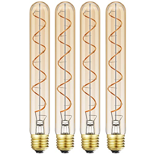 Vintage LED Spiral Filament Bulb T10 (4 Count)