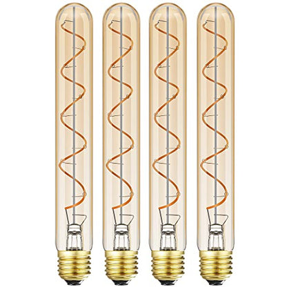 Vintage LED Spiral Filament Bulb T10 (4 Count)