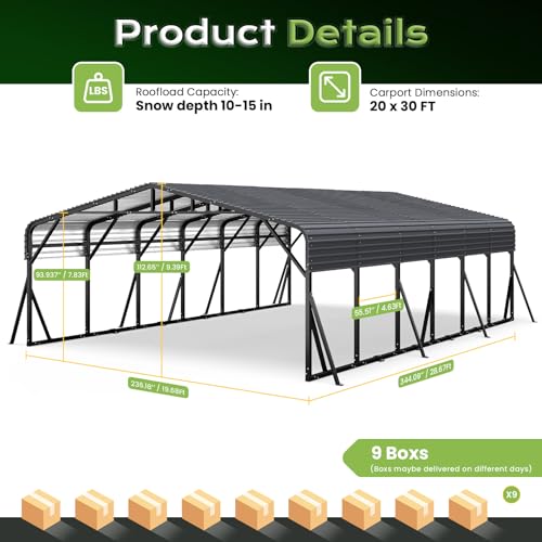 20x30FT Metal Carport