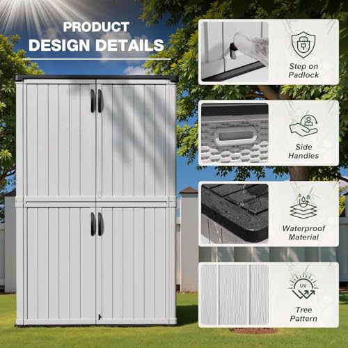 Outdoor Storage Cabinet with Lockable Doors
