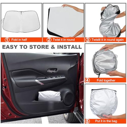 Foldable Front Windshield Sunshade fit for Nissan Kicks 2018