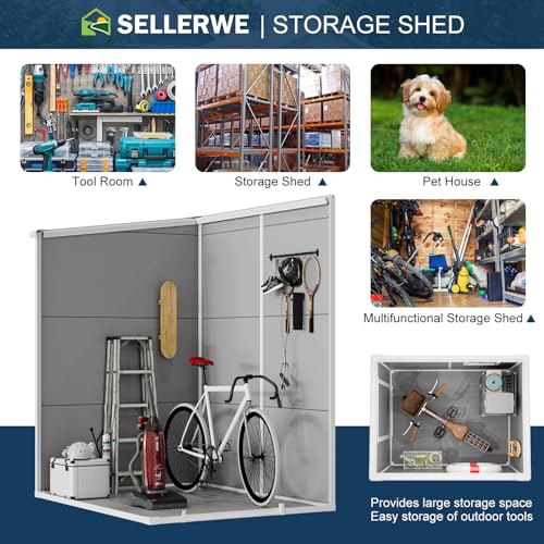 5x3 FT Small Resin Storage Shed with Floor Included