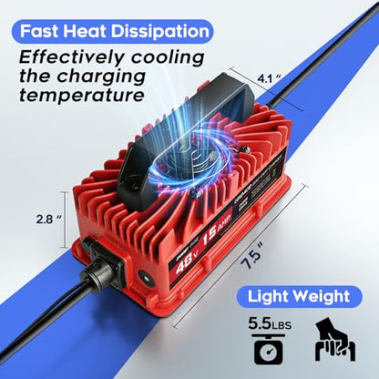 15 AMP 48 Volt Golf Carts Battery Charger for Club Car 3