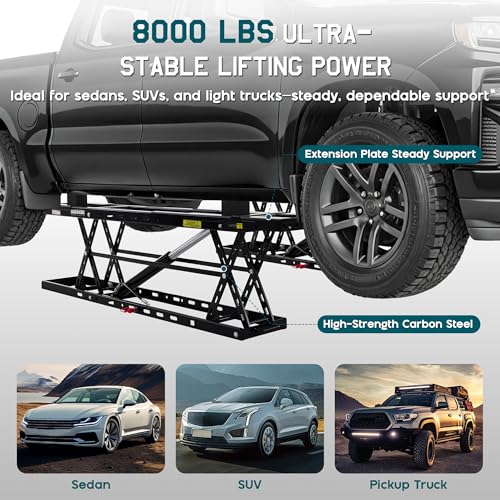 8000 LBS Portable Car Lift for Home Garage Use