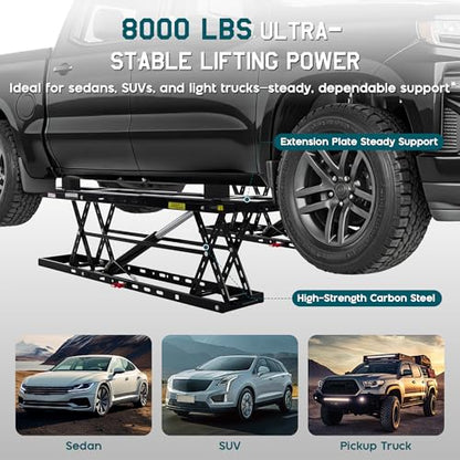 8000 LBS Portable Car Lift for Home Garage Use
