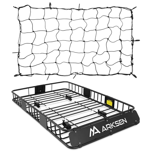 64" x 39" x 6" Roof Rack Basket with Extension&Net