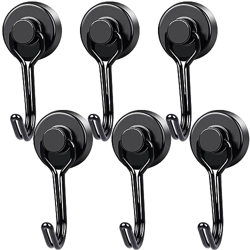 Magnetic Hooks 6 Pack 40Lbs Heavy Duty Neodymium Magnet Hook
