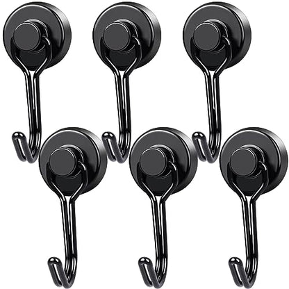 Magnetic Hooks 6 Pack 40Lbs Heavy Duty Neodymium Magnet Hook