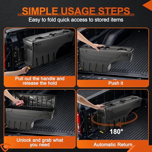 Truck Bed Swinging Toolbox Fits for Dodge Ram 1500 2500 (7.5 Count)