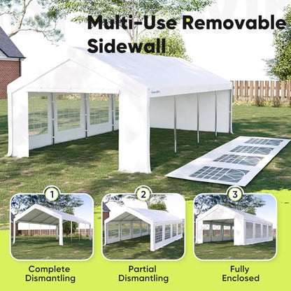 13x26 Heavy Duty Party Tent Outdoor Canopy with Church Windows