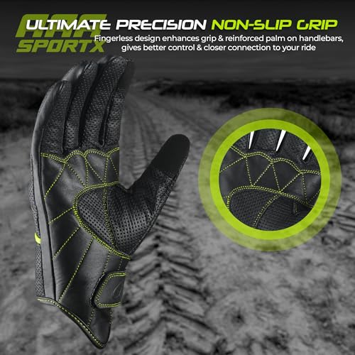 Motorcycle Gloves Men's Leather Motorbike Gloves Touchscreen Function