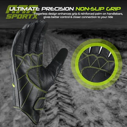 Motorcycle Gloves Men's Leather Motorbike Gloves Touchscreen Function