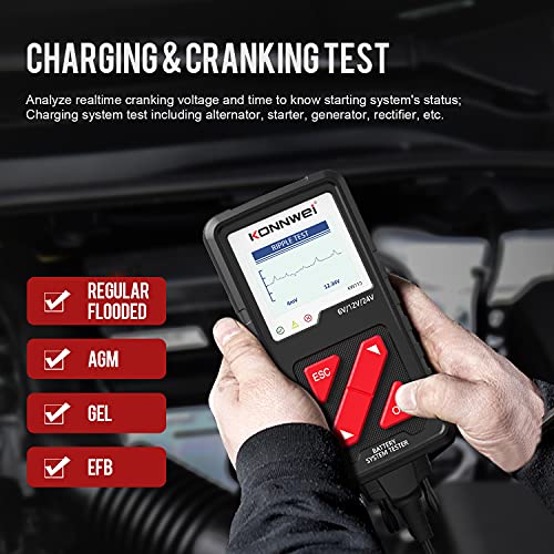 KW710 Car Battery Tester 6V 12V 24V