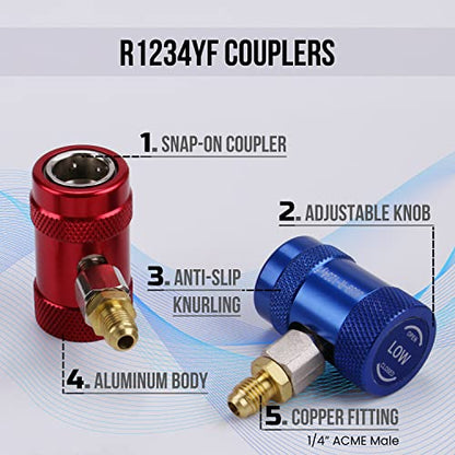 Car A C R1234YF Adapter with Self Sealing Can Tap