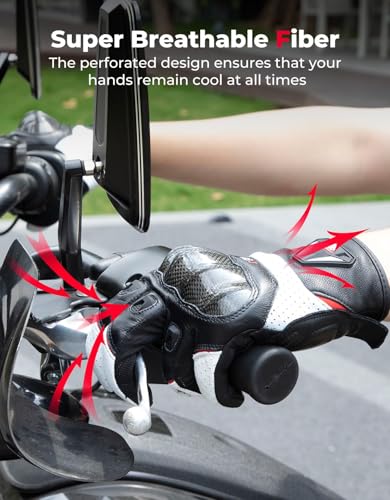 Sheepskin Leather Motorcycle Gloves for Men