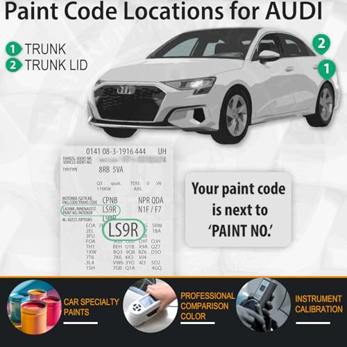 LY9B Brilliant Black Car Touch Up Paint for Audi