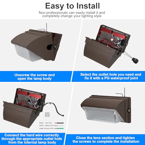 120W LED Wall Pack Light for Yard
