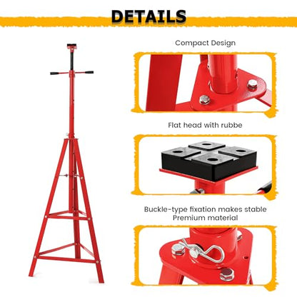 Adjustable Under Hoist Tripod Stand 2 Ton High Lift Jack Stand Reach